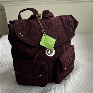 Vera Bradley Burgundy Quilted Backpack